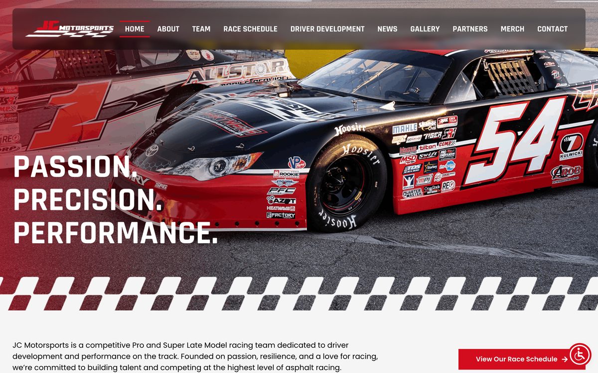 JC Motorsports 54 website